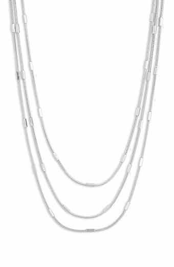 NORDSTROM RACK Triple Layer Bar Chain Necklace