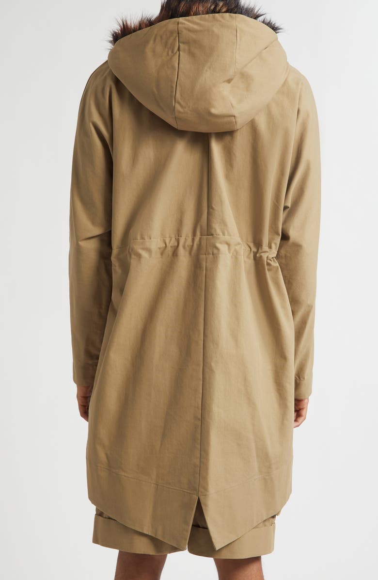 Simone Rocha Multi Pocket Faux Fur Lined Parka, Alternate, color, Stone/ Pearl