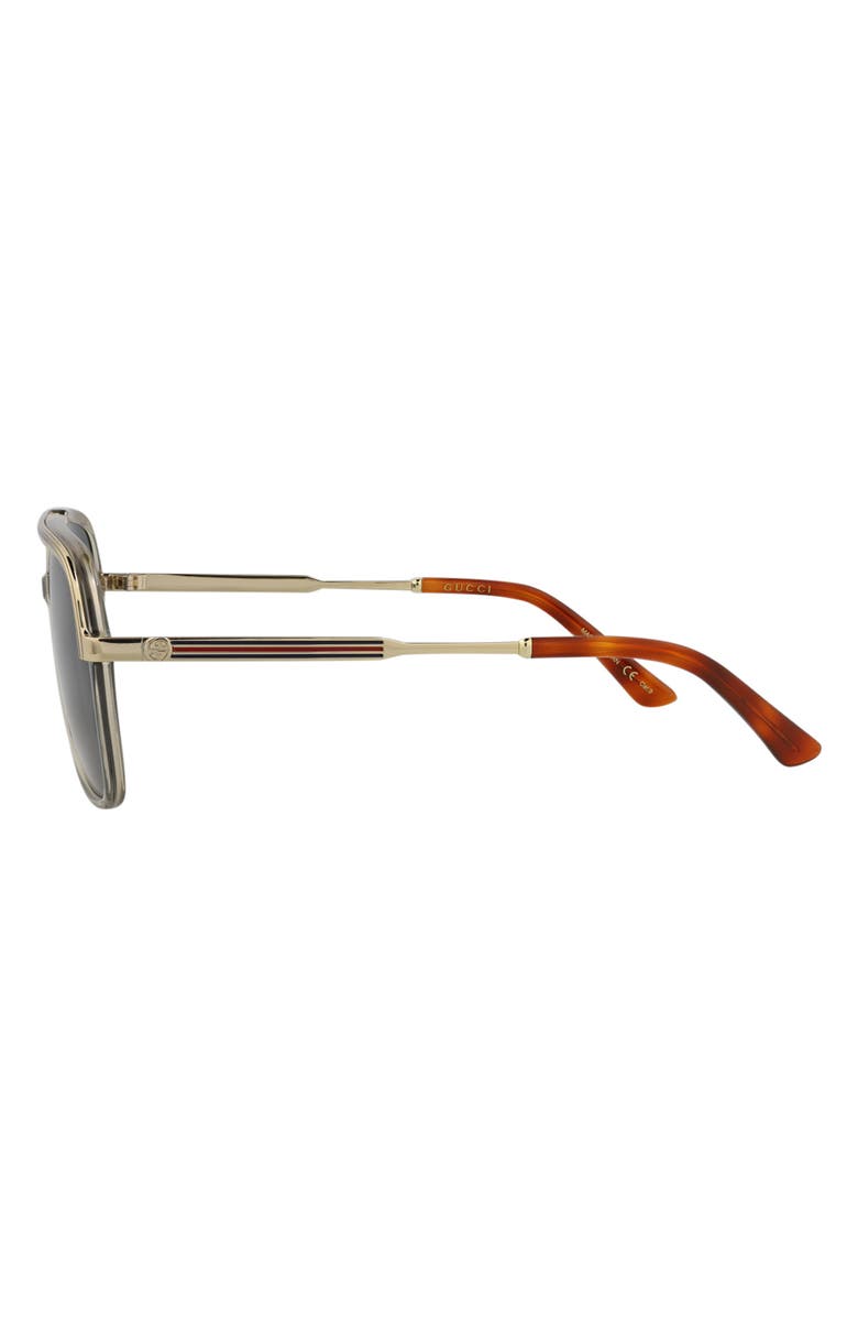 Gucci 57mm Aviator Sunglasses, Alternate, color,