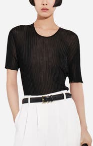 CO Sheer Rib T-Shirt in Viscose
