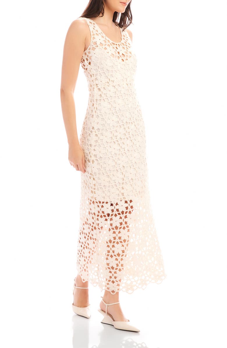 FIFTEEN TWENTY Kelsie Sleeveless Midi Dress, Alternate, color, Ivory