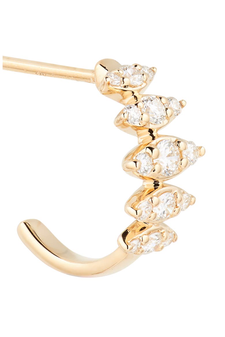 Sophia Ryan Diamond Hoop Earrings, Alternate, color, YELLOW GOLD/ DIAMOND