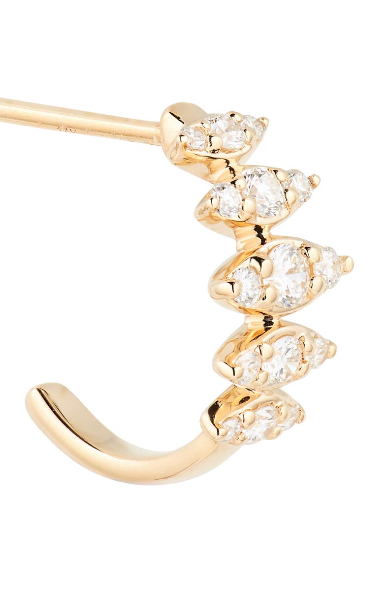 Dana Rebecca Designs Sophia Ryan Diamond Hoop Earrings, Alternate, color, Yellow Gold/ Diamond