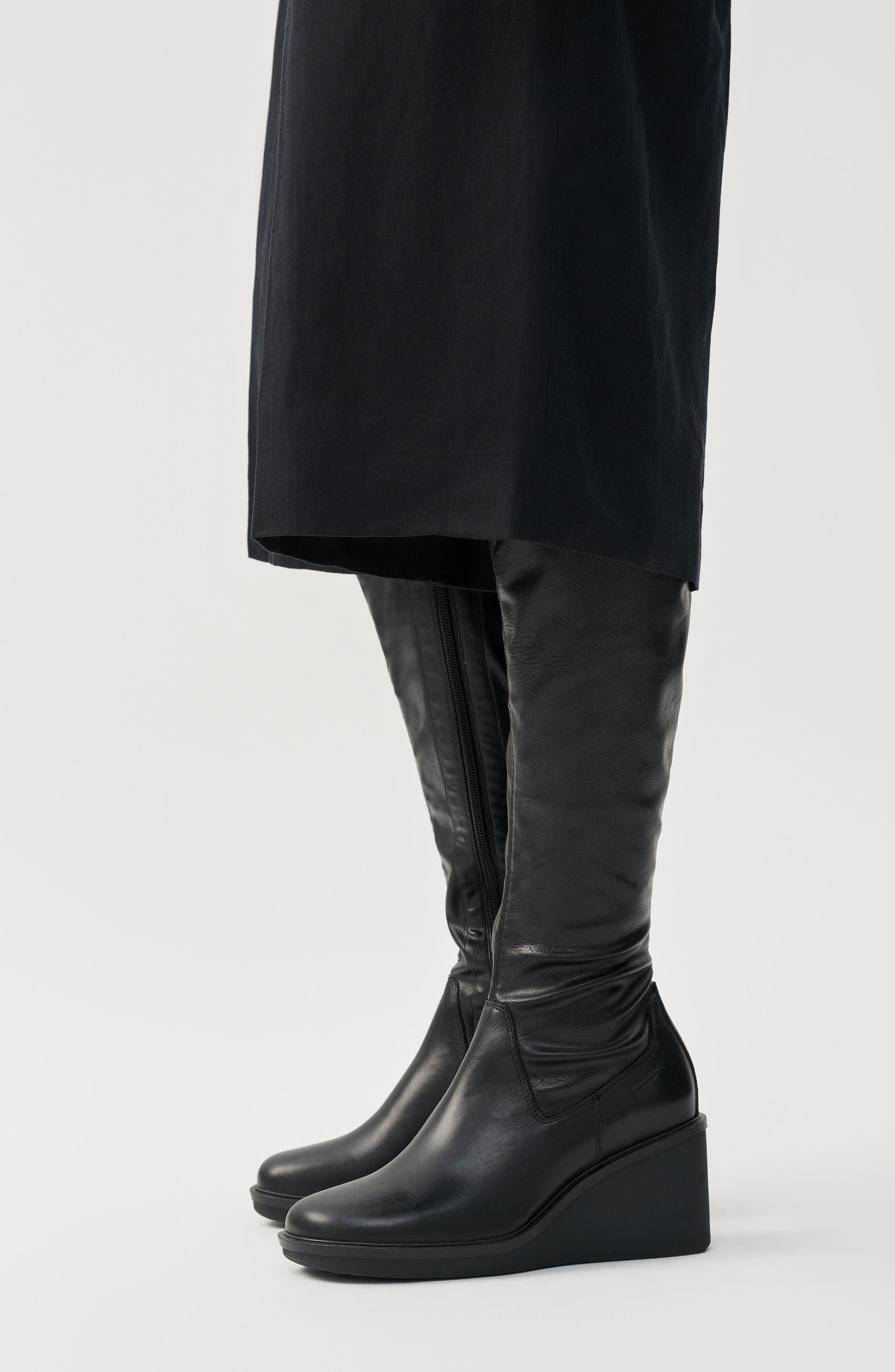 Vagabond Shoemakers Deena Platform Wedge Knee High Boot, Alternate, color, Black
