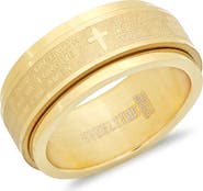 STEELTIME Our Father Cross Band Ring