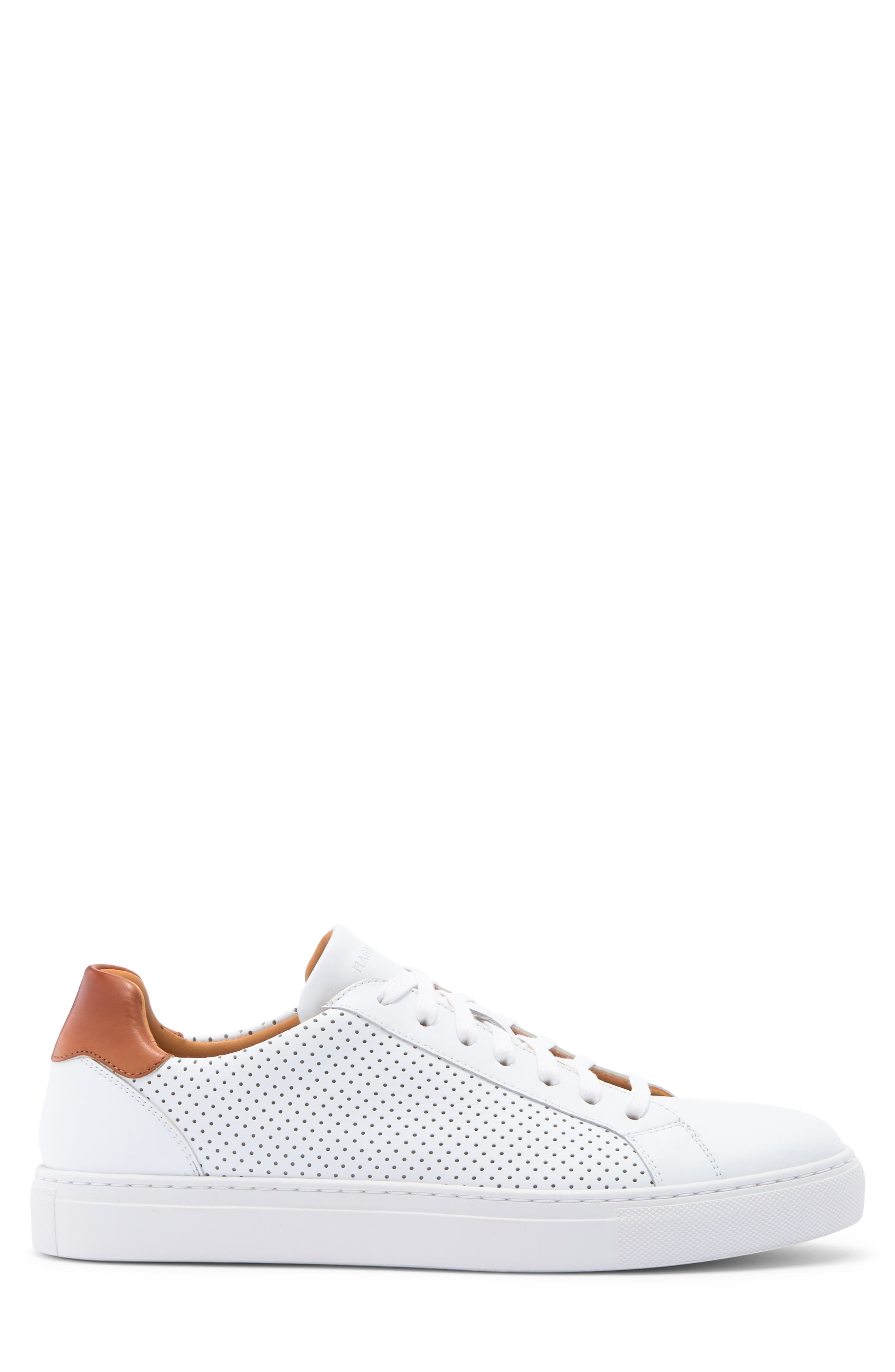 Magnanni Ashley Leather Sneaker, Alternate, color, White
