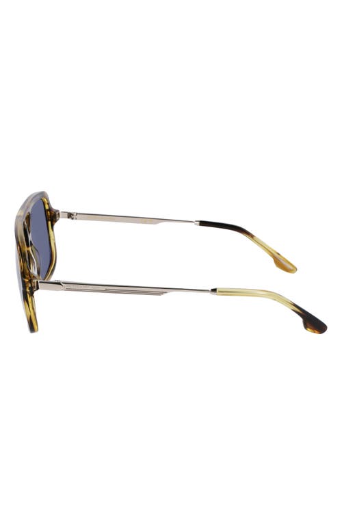 Victoria Beckham Double Bridge Aviator Frame Sunglasses In Brown