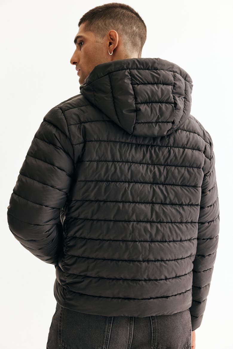 Slim-Fit Lightweight Puffer Jacket, Alternate, color, Black