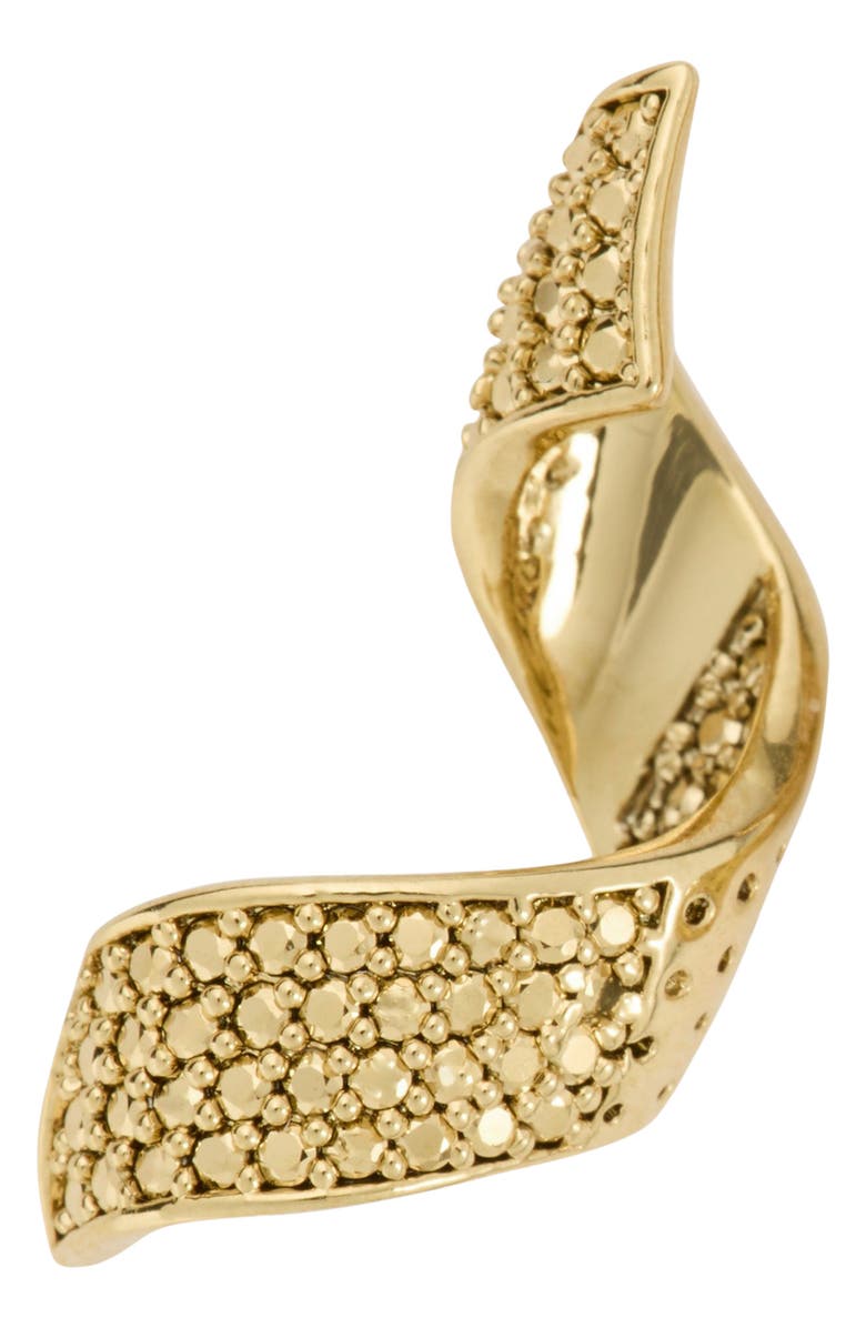 Kate Spade New York twist drop earrings, Alternate, color, Clear/ Gold.