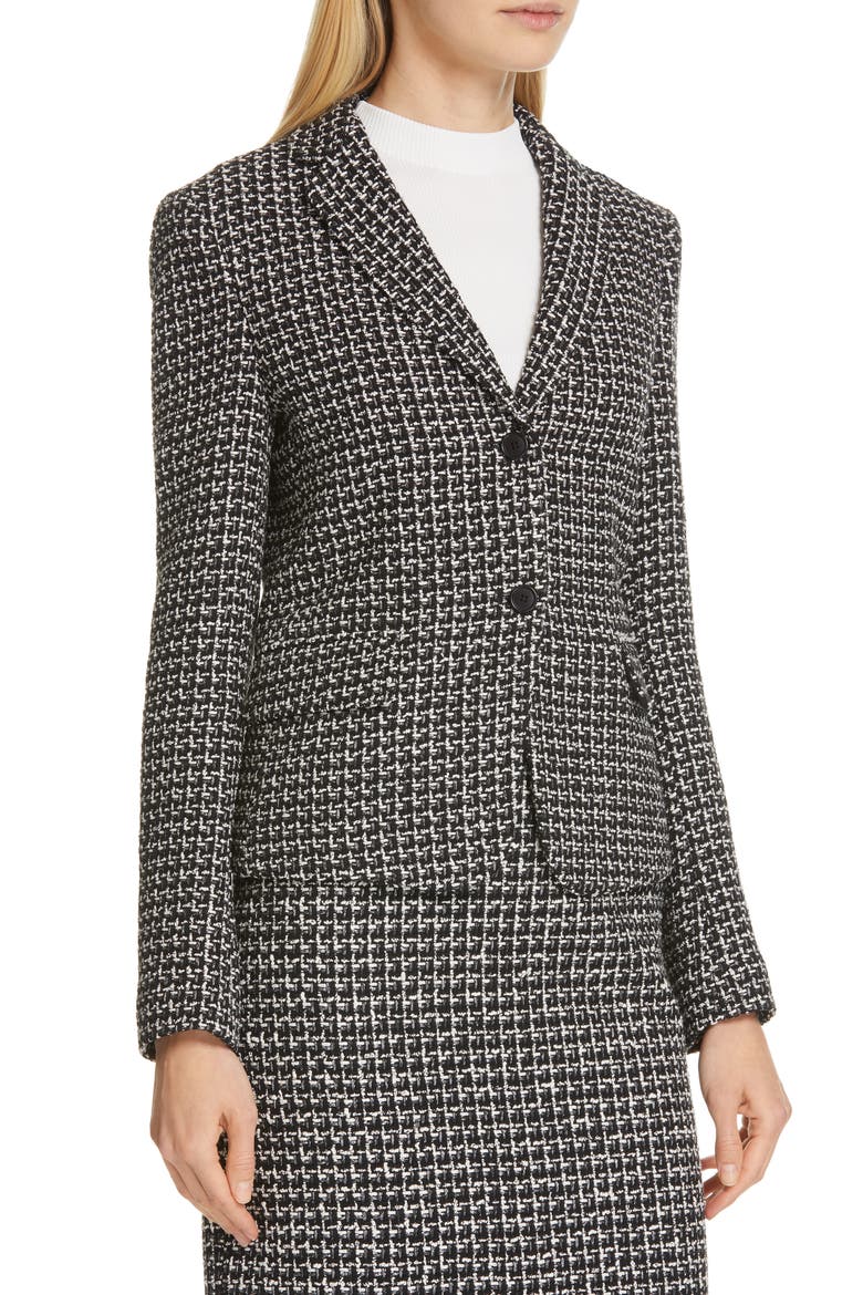 Jomanda Tweed Suit Jacket, Alternate, color, BLACK FANTASY
