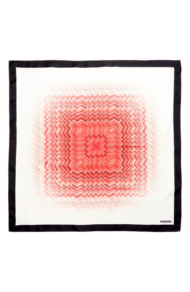 Missoni Zigzag Print Silk Square Scarf, Alternate, color, 0004 Pink Multi