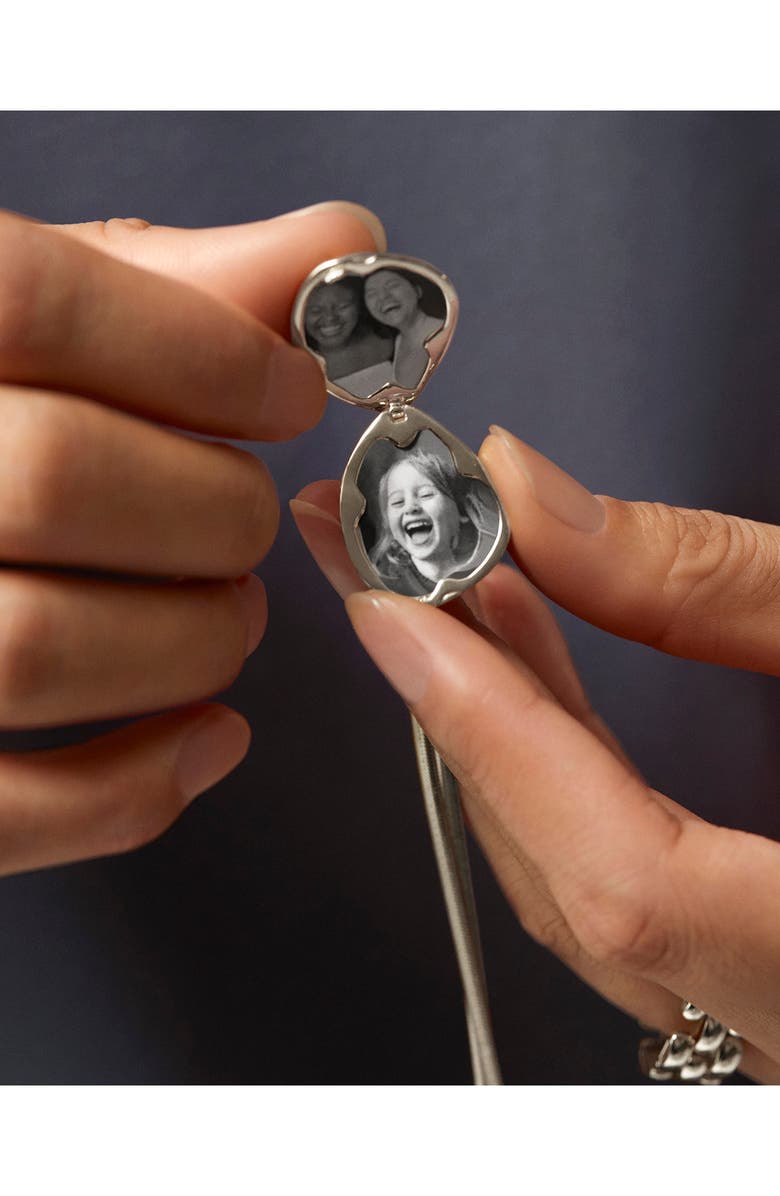 Monica Vinader Deia Sterling Silver Pebble Locket, Alternate, color, Sterling Silver