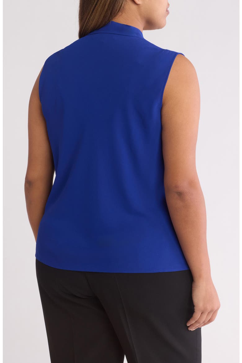 Sleeveless Tie Front Top, Alternate, color, ROYAL