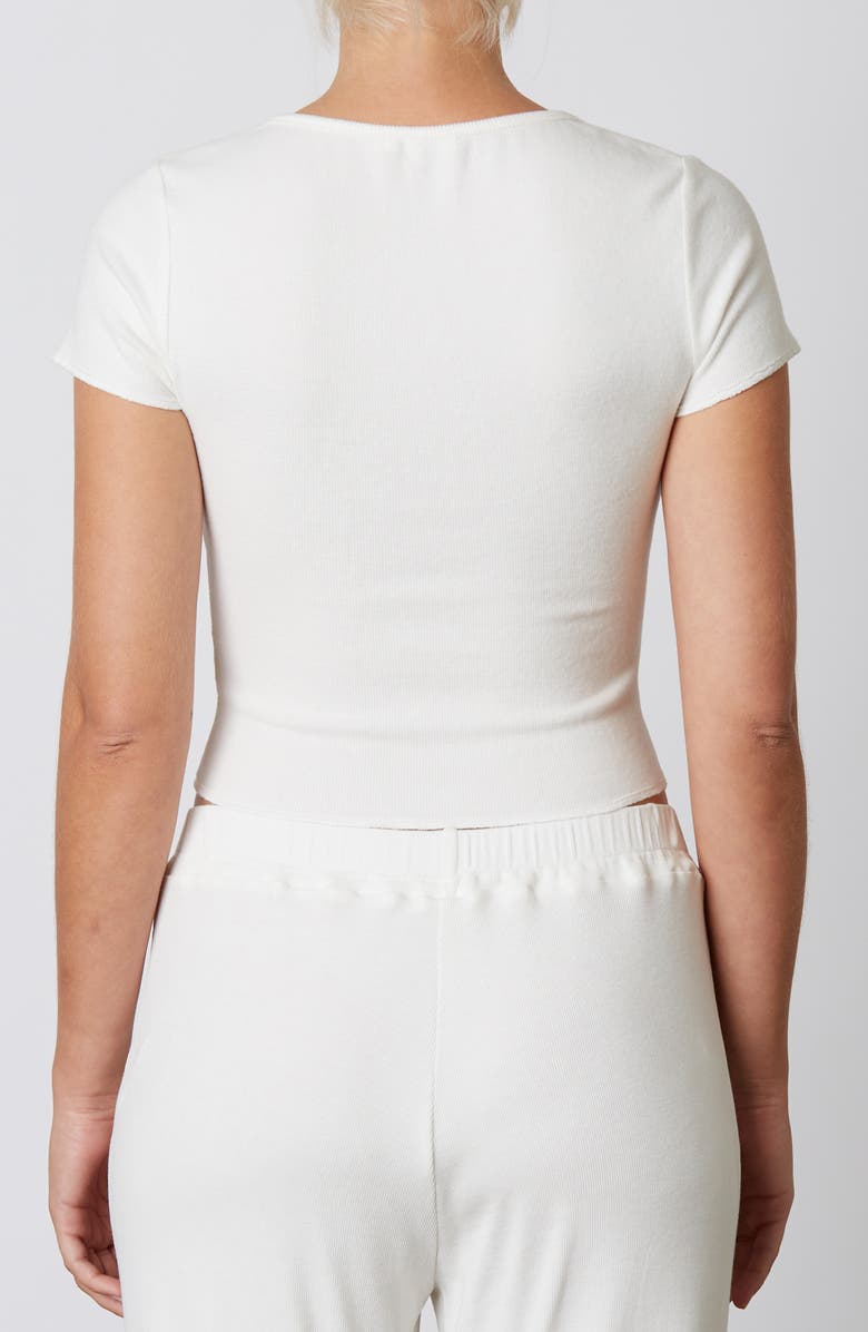 Nia Rib Hacci Crop T-Shirt, Alternate, color,