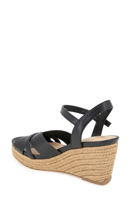 Reaction Kenneth Cole Comi Espadrille Wedge Sandal In Black