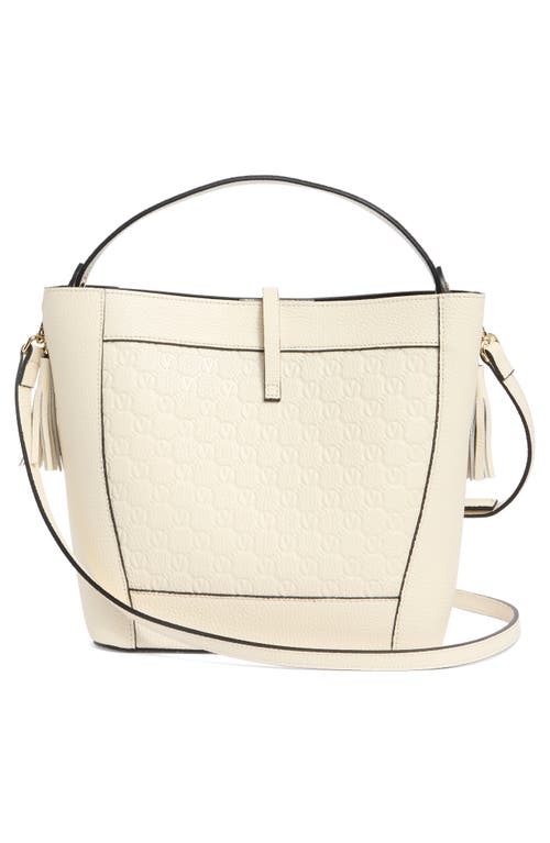 Valentino By Mario Valentino Callie Medallion Shoulder Bag In Marshmallow