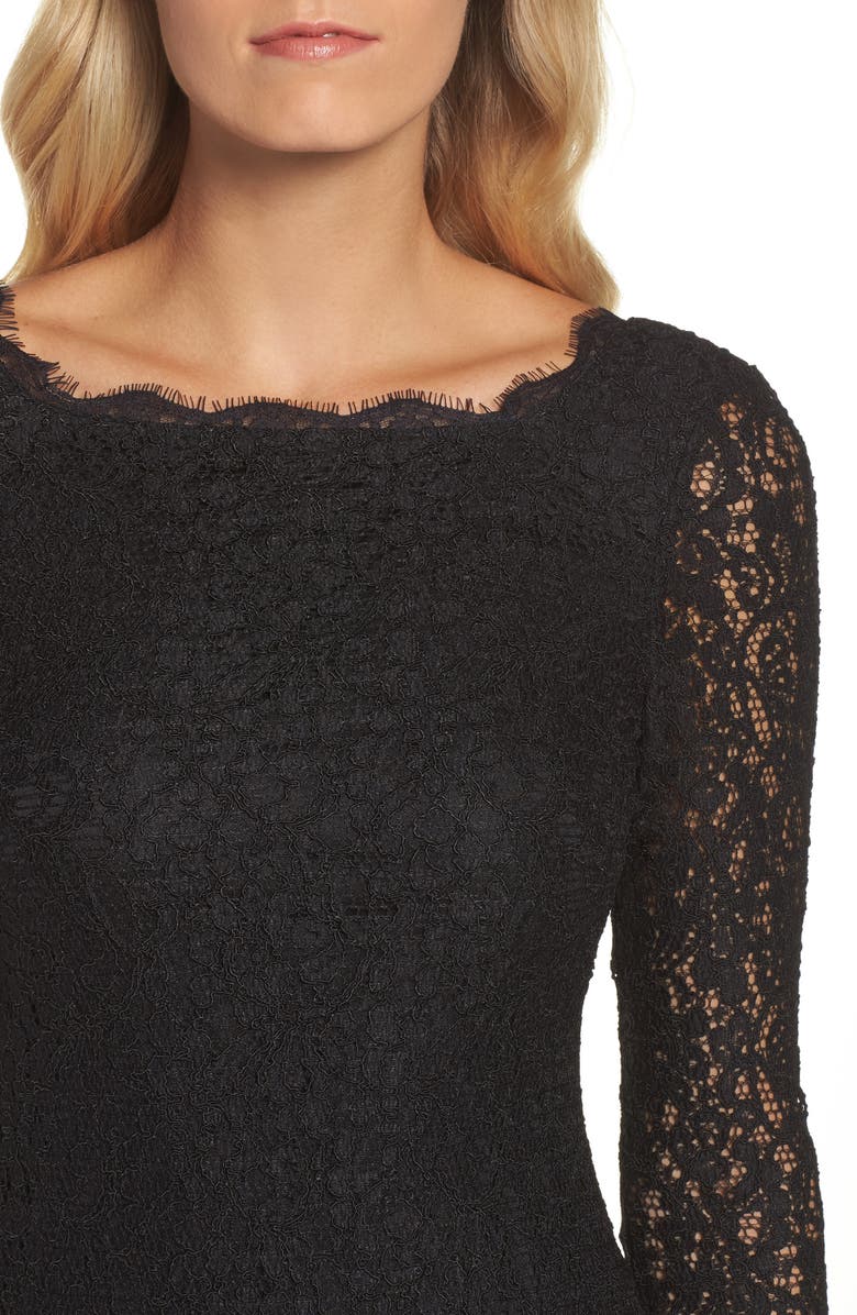 Adrianna Papell Lace Overlay Sheath Dress, Alternate, color,