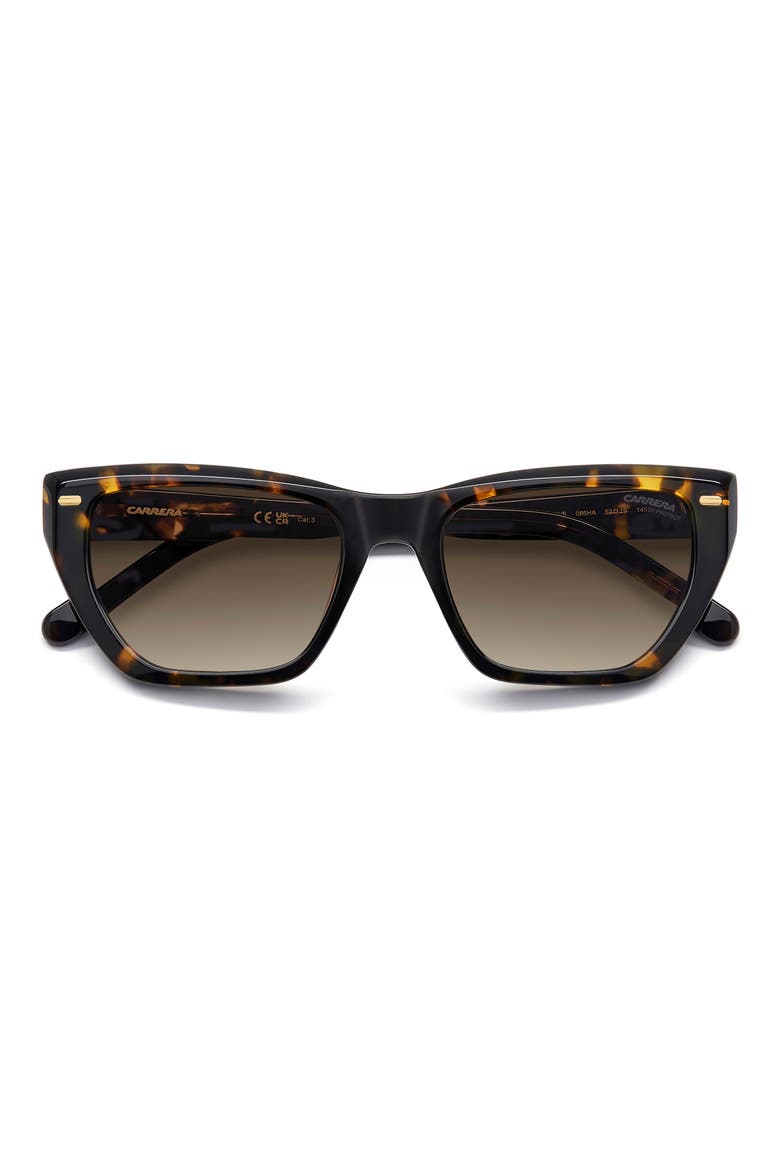 52mm Rectangular Sunglasses, Alternate, color, HAVANA/ BROWN