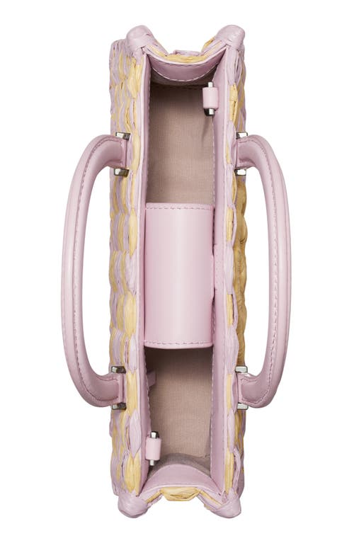 Tory Burch Ella Checkered Crochet Top-handle Bag In Pale Purple