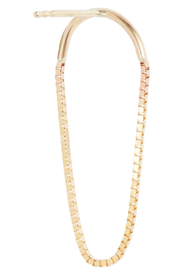 14K Gold Arch Earrings, Alternate, color, YELLOW GOLD