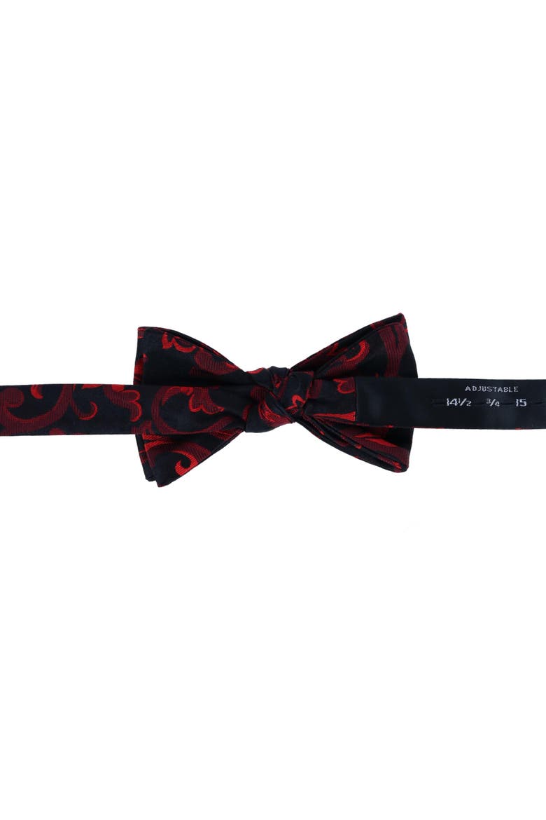 Christian the Romantic Brocade Silk Bow Tie, Alternate, color, Red