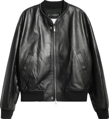 Jil Sander Leather Bomber Jacket | Nordstrom Jil Sander Leather Bomber Jacket | Nordstrom