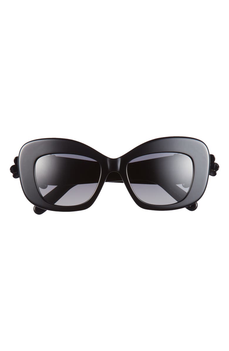 DIOR Clover S3I 51mm Gradient Butterfly Sunglasses, Main, color, Shiny Black / Gradient Smoke