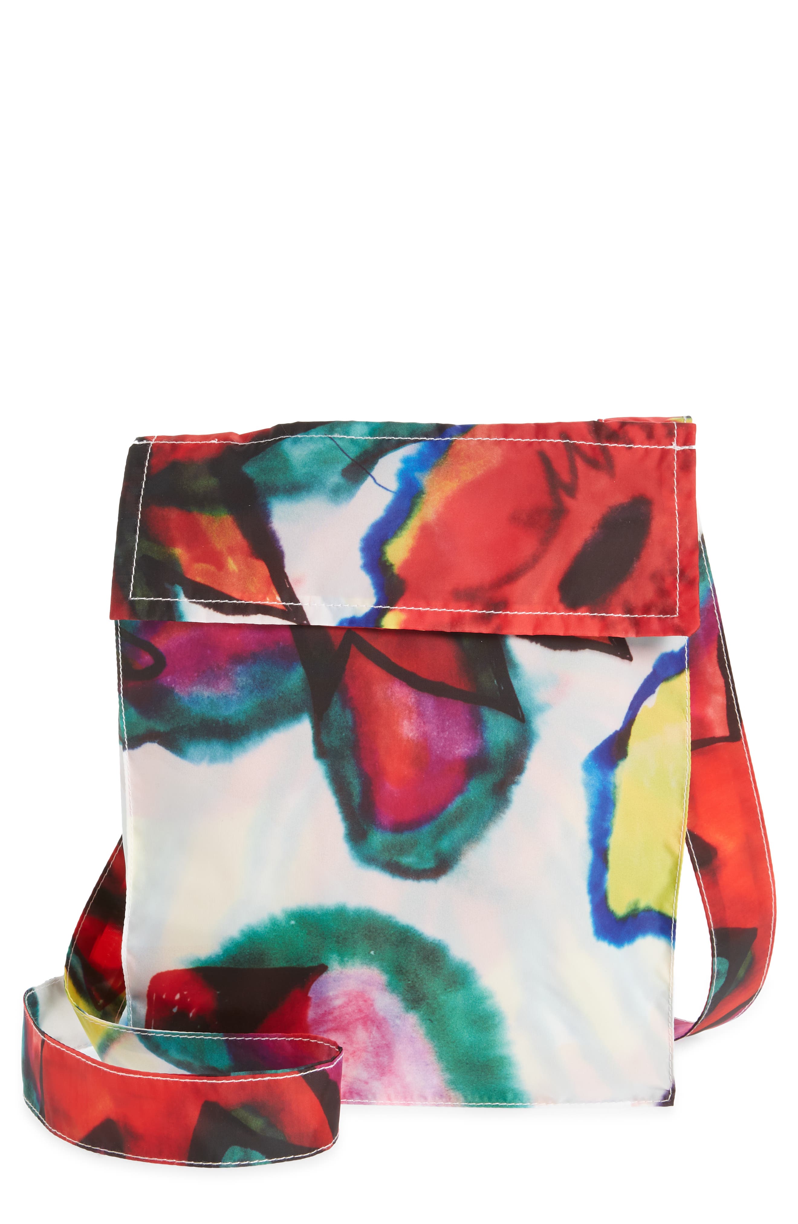 OUR LEGACY Army Melting Flowers Nylon Pocket Bag, Main, color, 