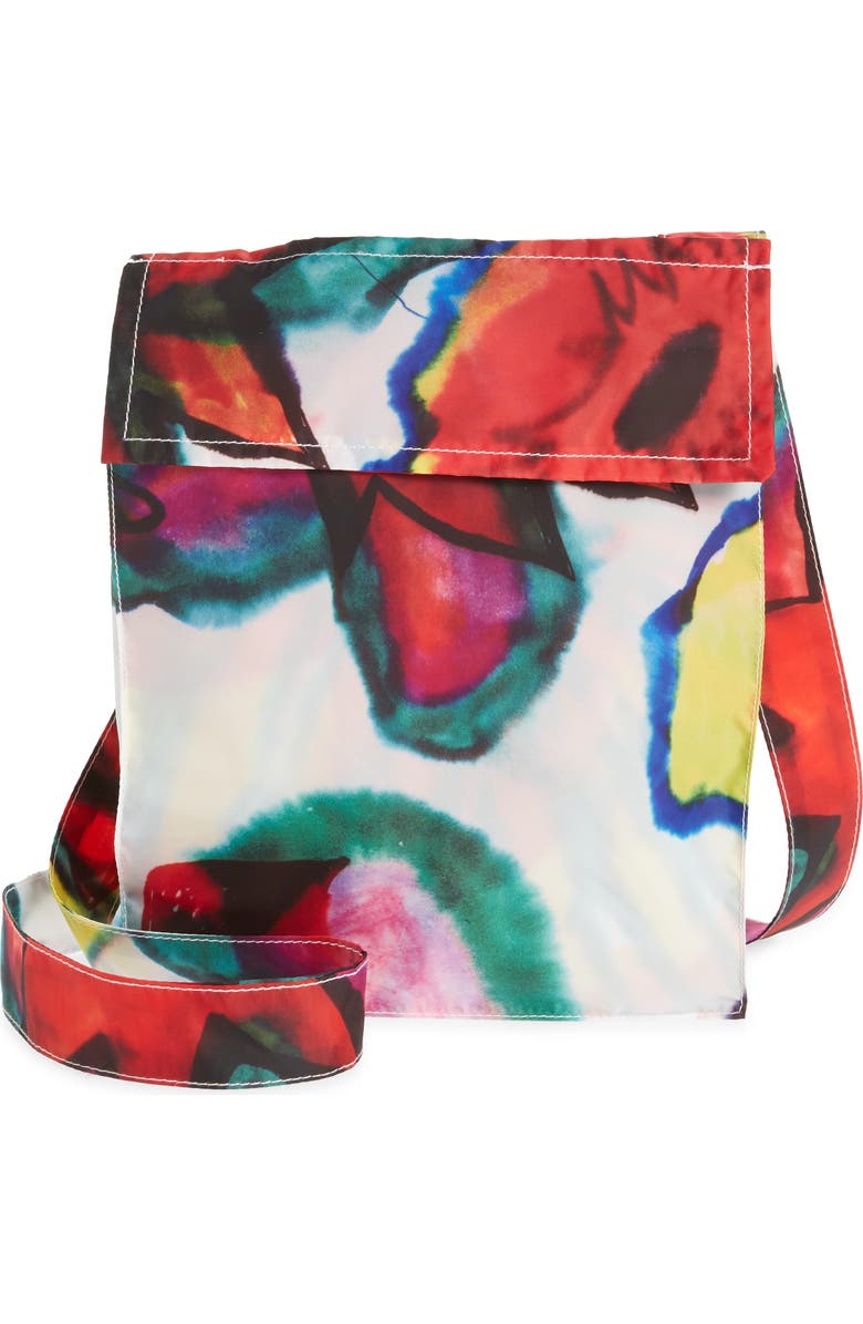 OUR LEGACY Army Melting Flowers Nylon Pocket Bag, Main, color,