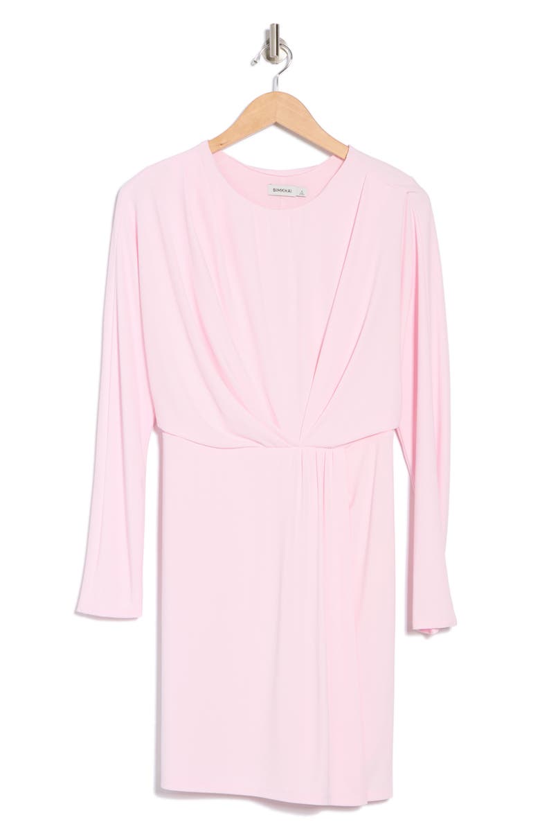 Simkhai Tasha Long Sleeve Draped Minidress, Alternate, color, Cherry Blossom