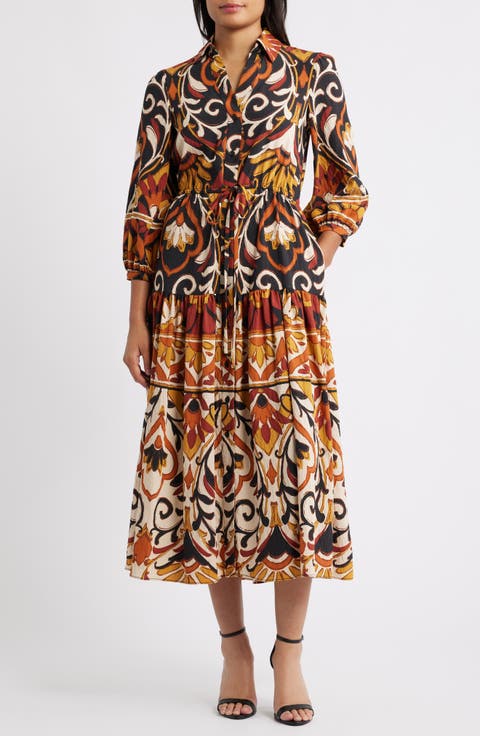 Geo Print Shirtdress