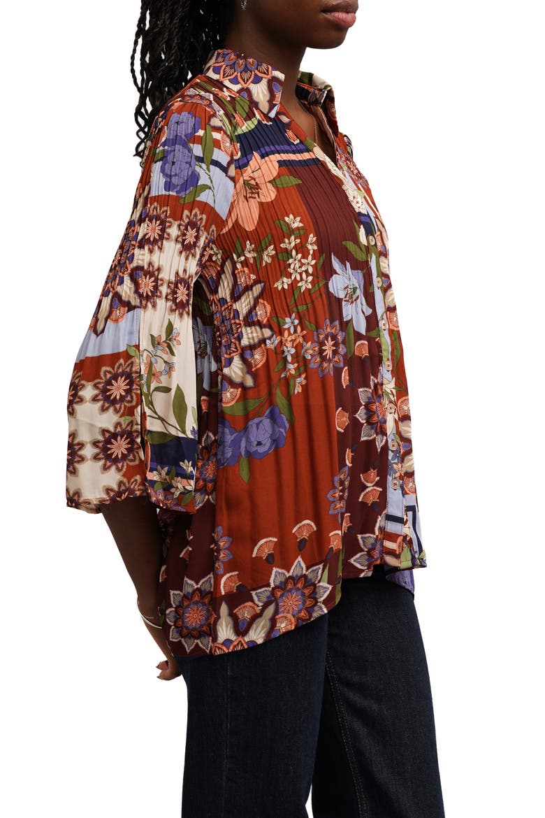 Release Pleat Button Front Blouse, Alternate, color, ALISA