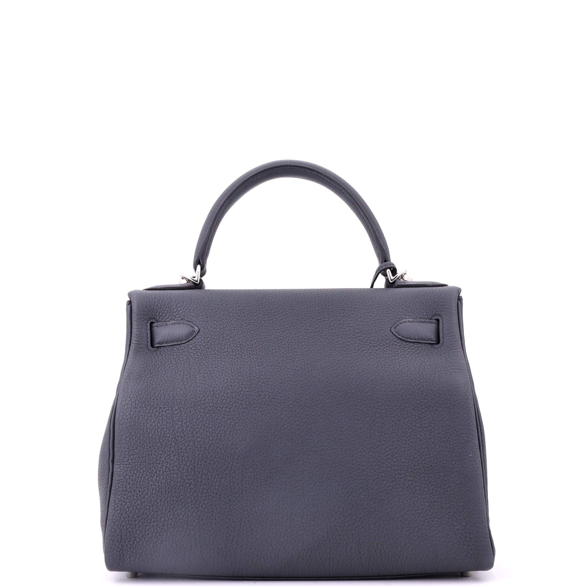 Pre-Owned Hermes Kelly Handbag Grey Togo with Palladium Hardware 28, Alternate, color, 