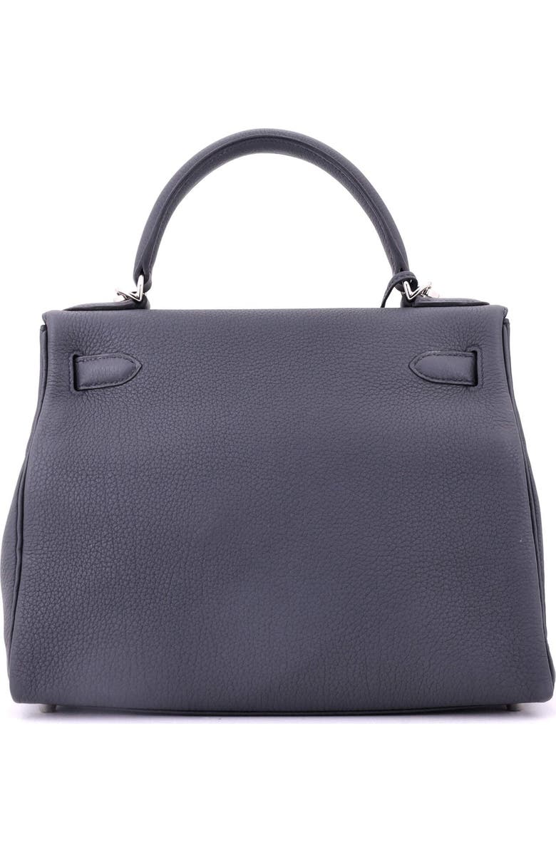 Pre-Owned Hermes Kelly Handbag Grey Togo with Palladium Hardware 28, Alternate, color,