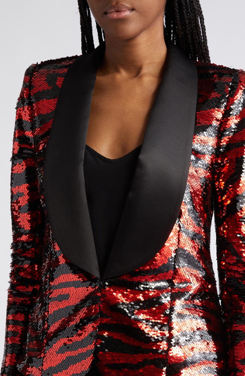 L'AGENCE Yuna Sequin Blazer, Alternate, color,