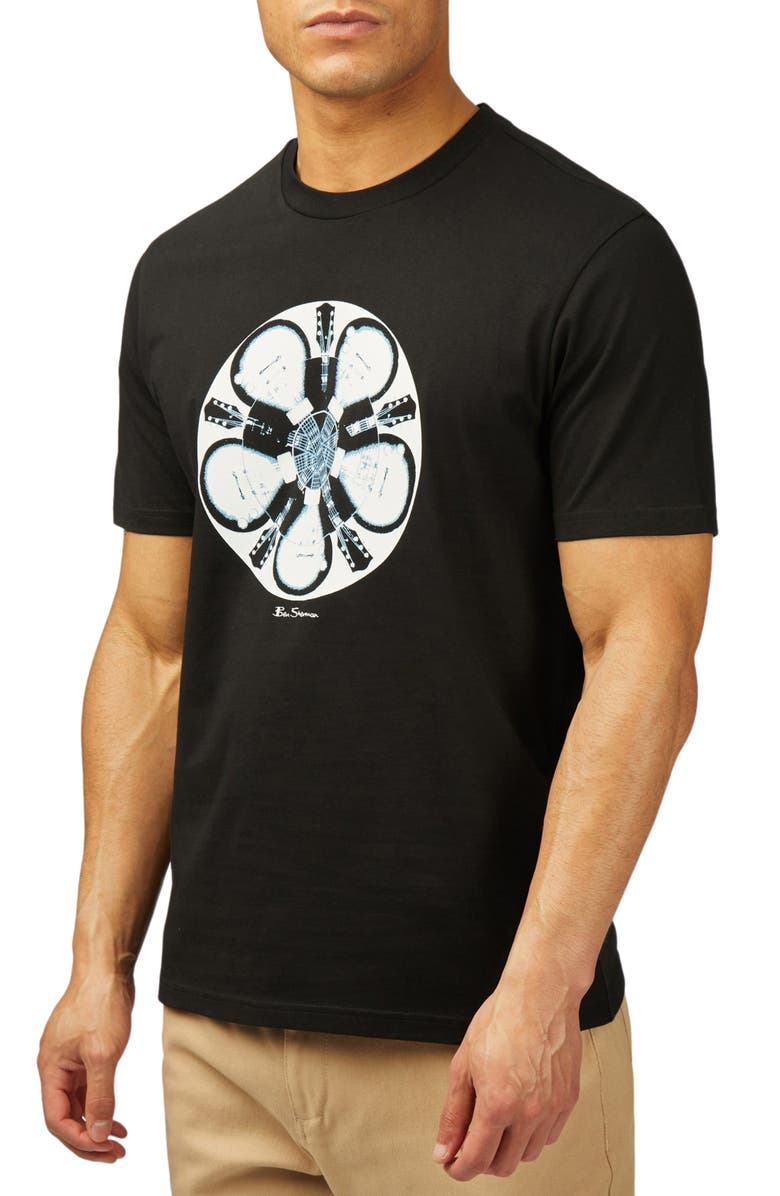 Ben Sherman Guitar Illusion Organic Cotton Graphic T-Shirt, Main, color, 