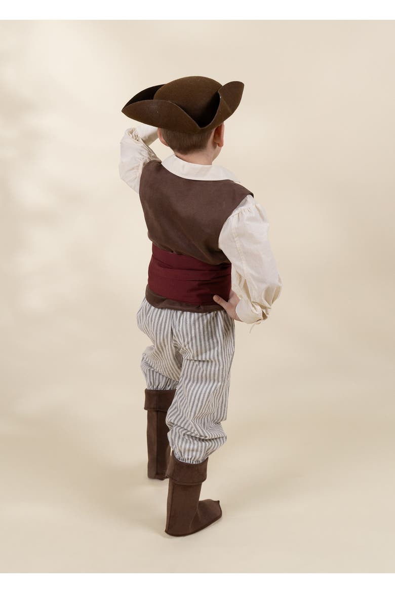 Pirate Play Costume with Hat, Alternate, color, Multicolor