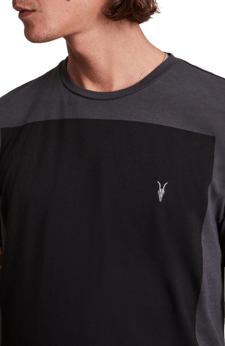 AllSaints Lobke Cotton Colorblock T-Shirt, Alternate, color,