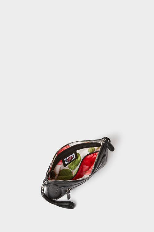 Osprey London The Ruby Leather Crossbody Bag In Black