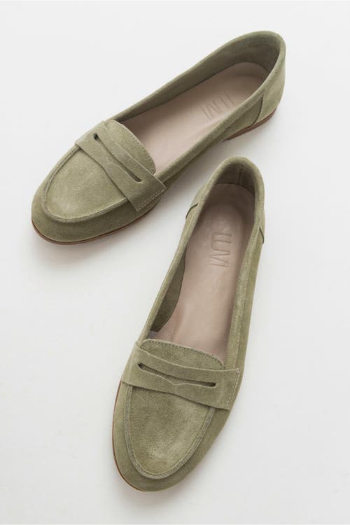 Forever & Always Shoes Dorothy Leather Loafer In Green
