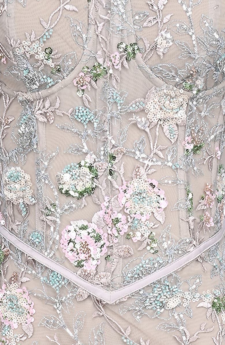 Naima Embroidered Sequin Mermaid Gown