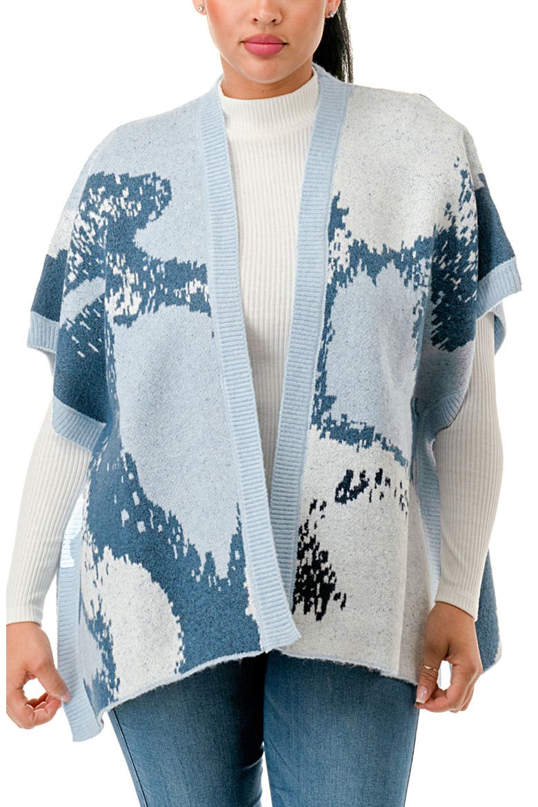 Abstract Poncho, Main, color, BLUE