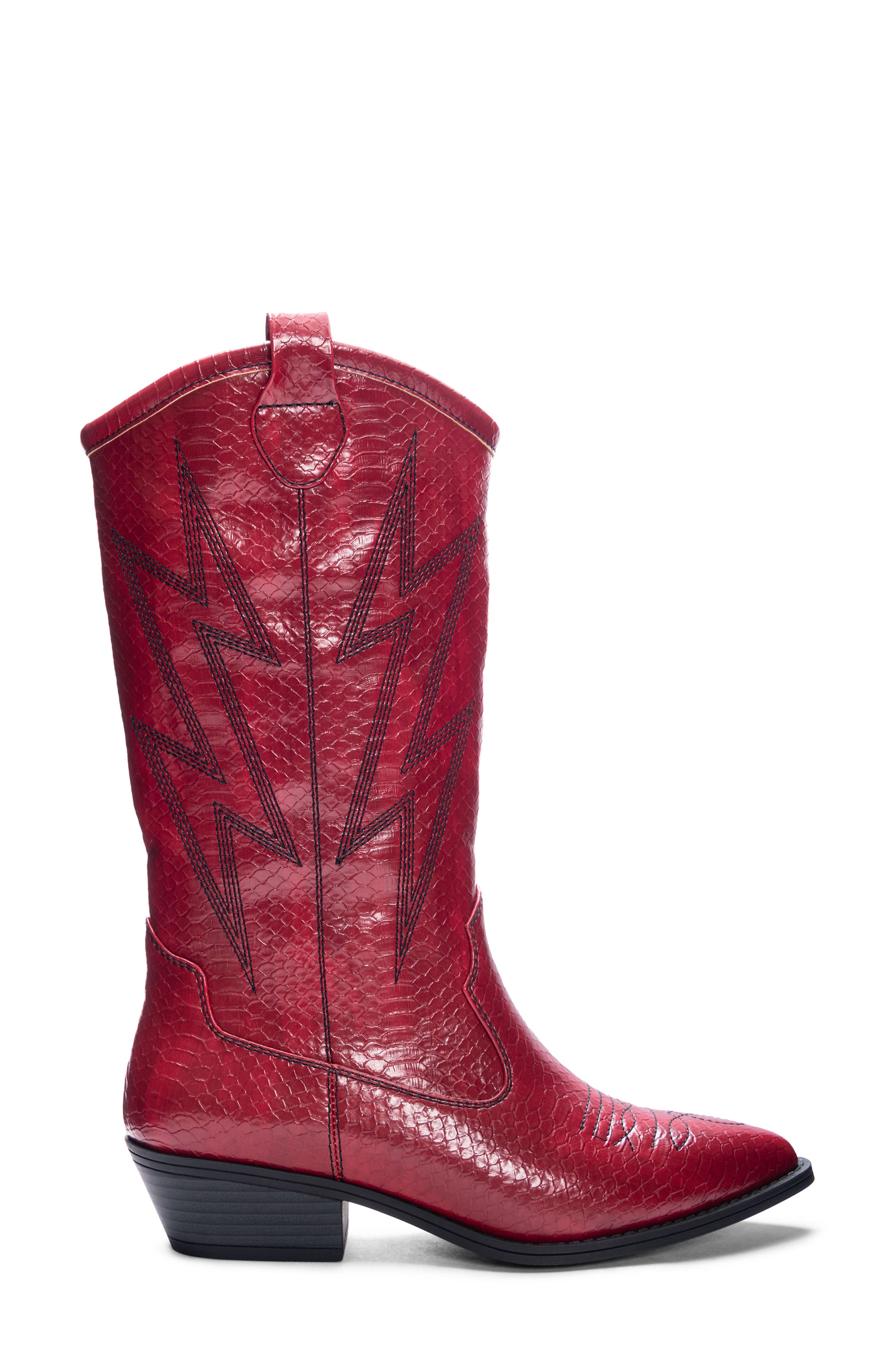Josea Cowboy Boot, Alternate, color, RED