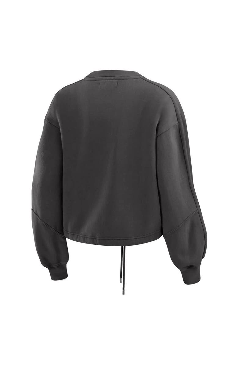 WEAR by Erin Andrews Women's WEAR by Erin Andrews Black Jacksonville Jaguars Washed Fleece Long Sleeve T-Shirt & Shorts Lounge Set, Alternate, color, Black