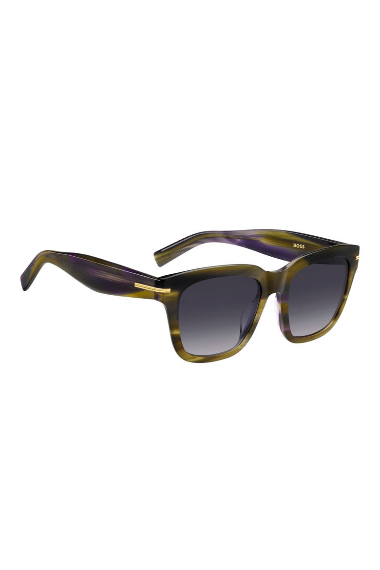 1778/G/S 52mm Gradient Rectangle Sunglasses, Alternate, color, GREEN/ PURPLE