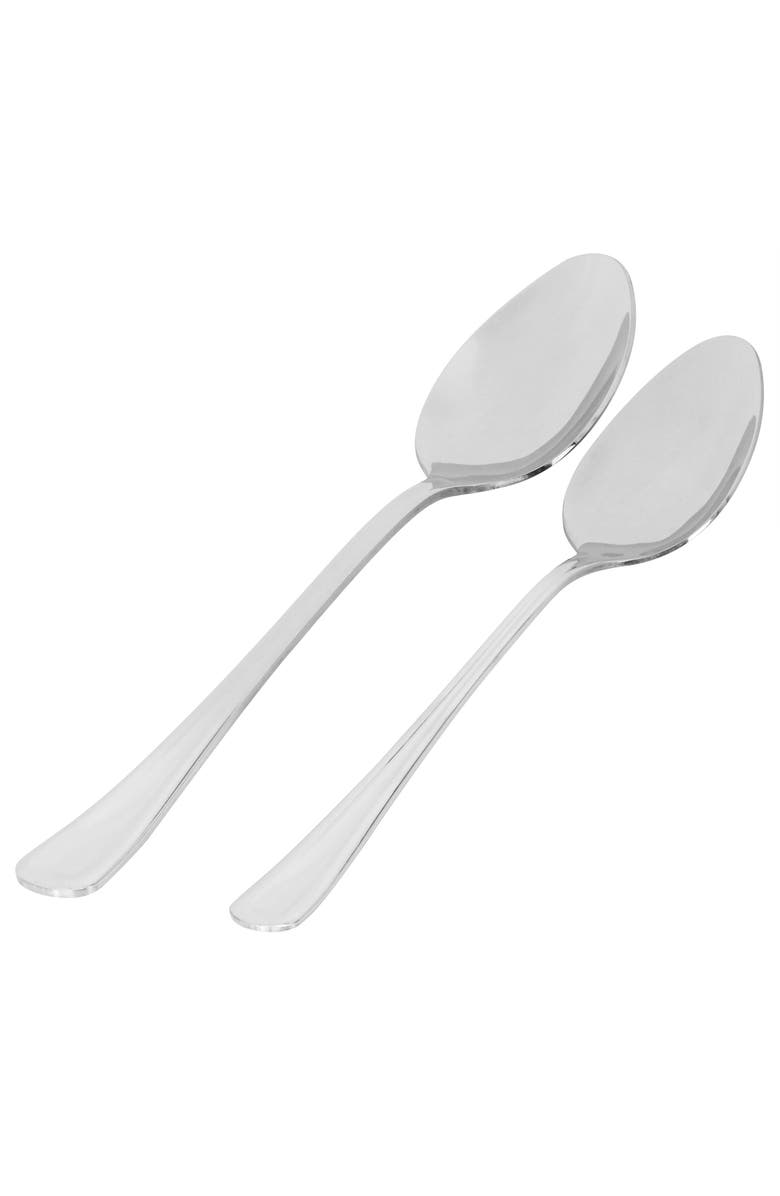 OSTER Macmillan 20 Piece Stainless Steel Flatware Set with Steak Knives, Alternate, color, Metallic Silver