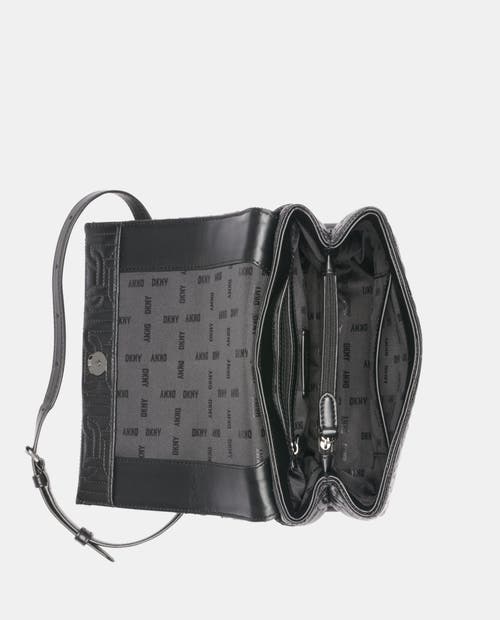 Dkny Delanie Flap Shoulder In Blk/black