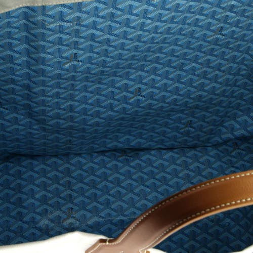 Pre-owned Goyard Goyard Mediterranee Saint-tropez Reversible Tote Coated Canvas In Neutral