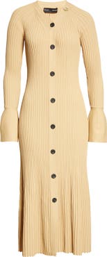 Proenza Schouler Rib Long Sleeve Dress