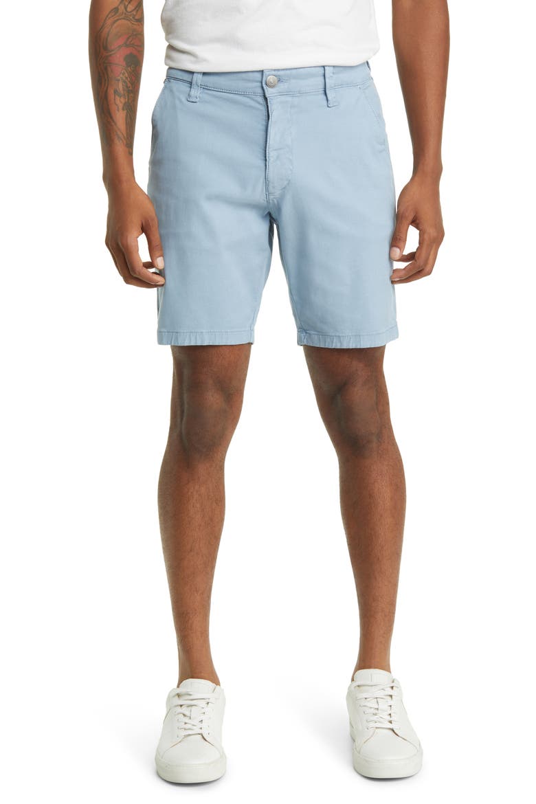 Noah Stretch Twill Flat Front Shorts, Main, color, MOUNTAIN SPRING